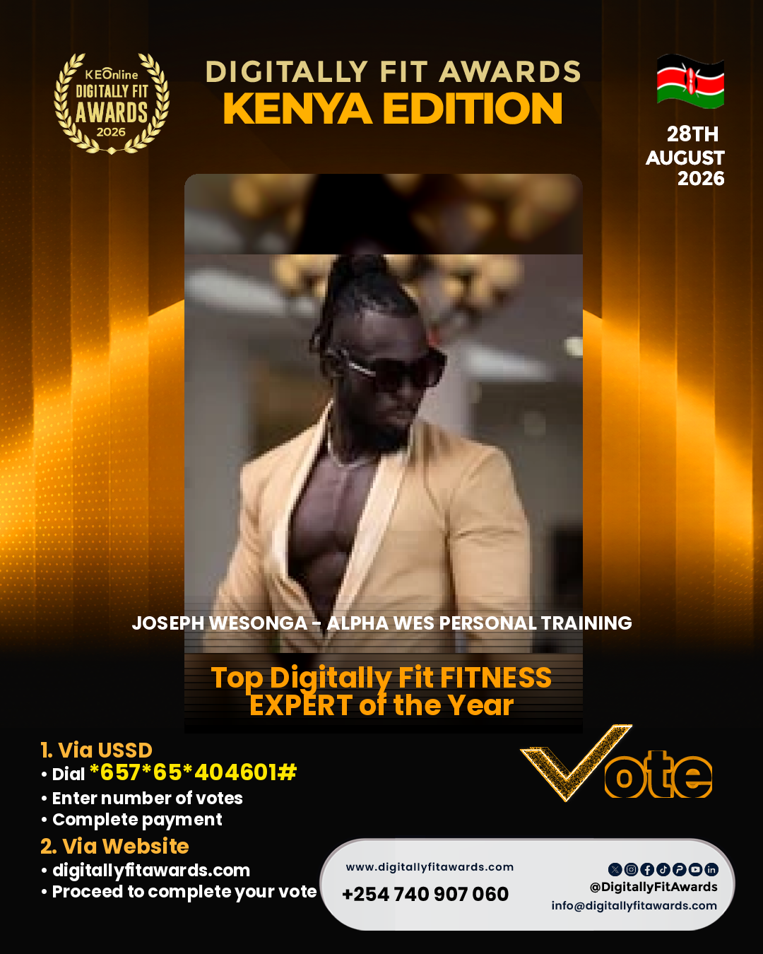 Joseph Wesonga - Alpha Wes Personal Training poster