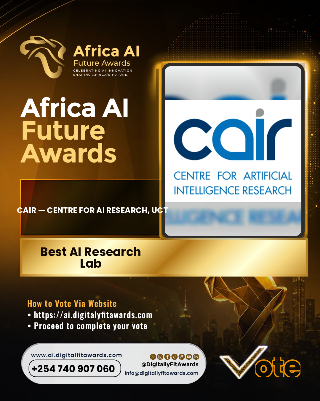 CAIR — Centre for AI Research, UCT poster