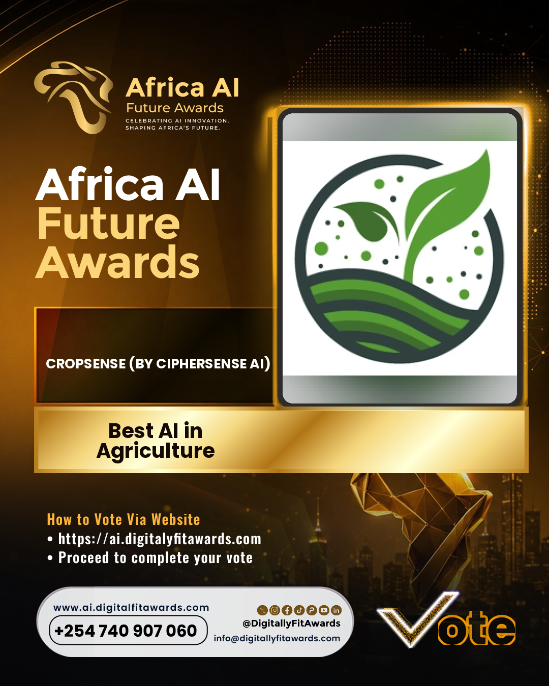 CropSense (by CipherSense AI) poster