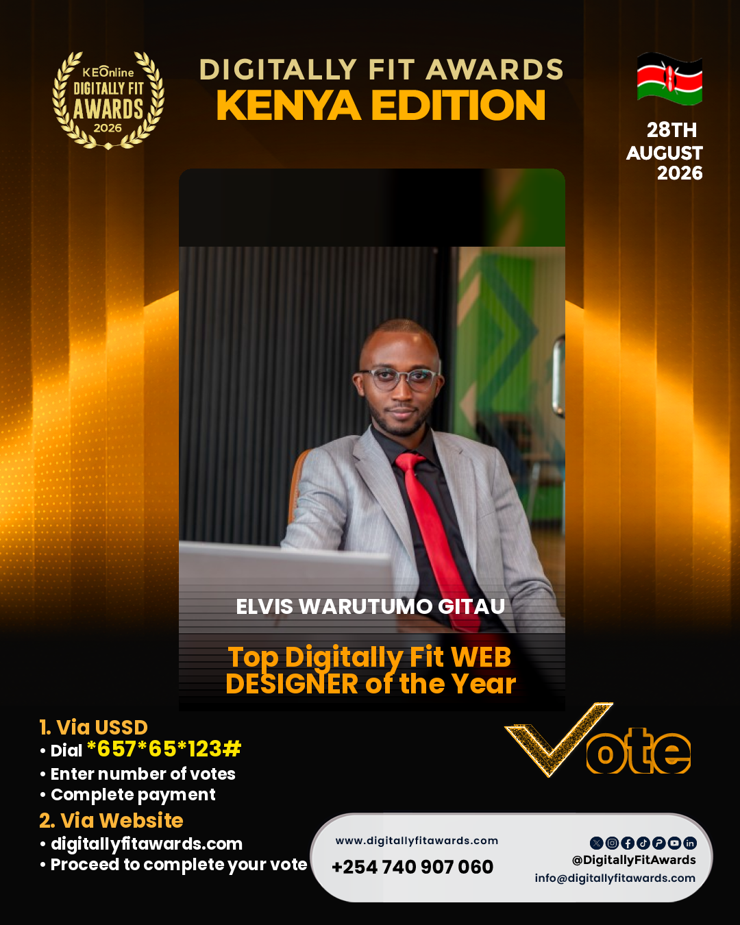 Elvis Warutumo Gitau poster