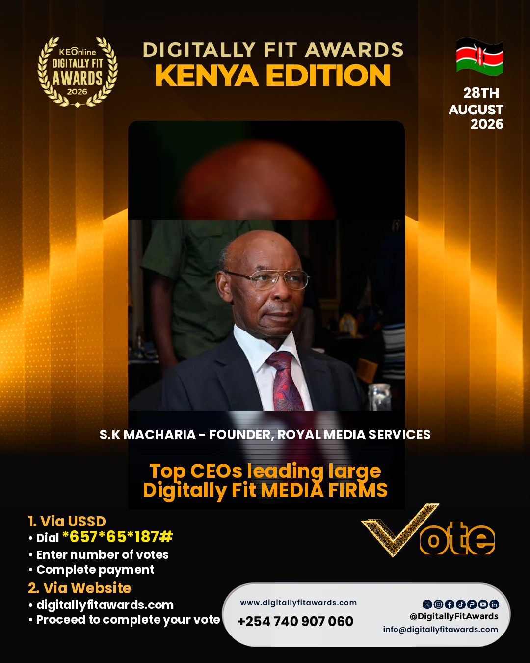 S.K Macharia - Founder, Royal Media Services poster