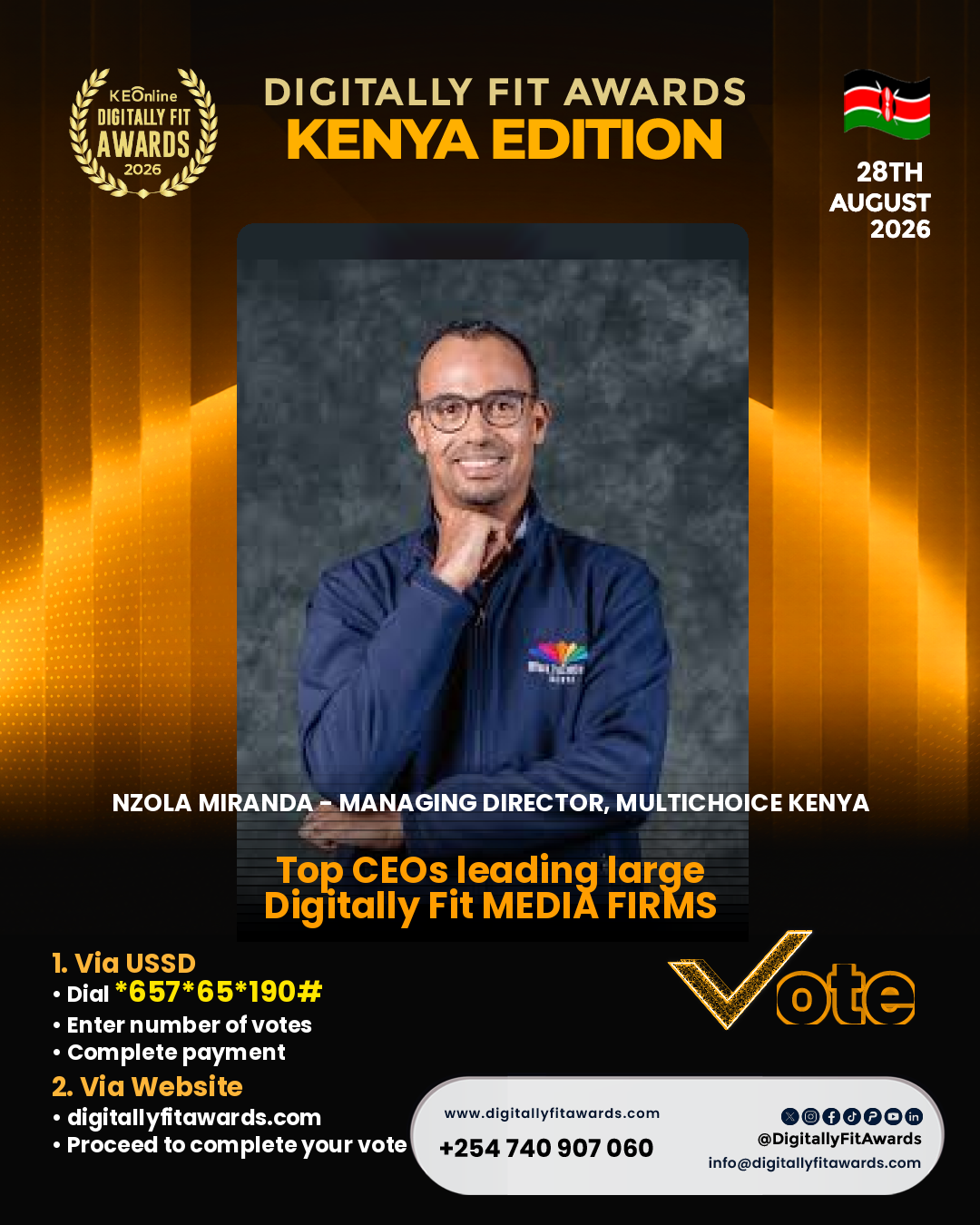 Nzola Miranda - Managing Director, MultiChoice Kenya poster