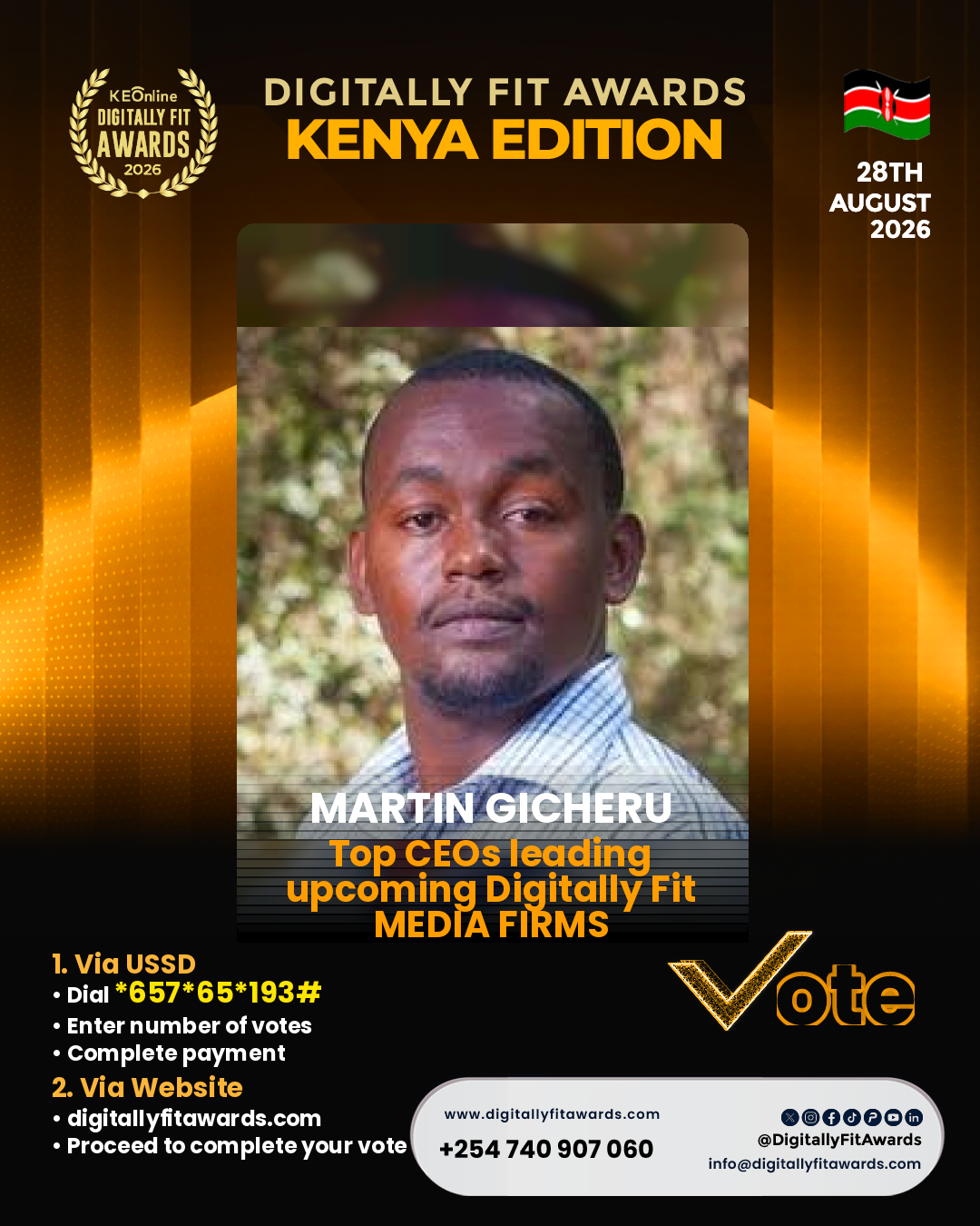 Martin Gicheru poster