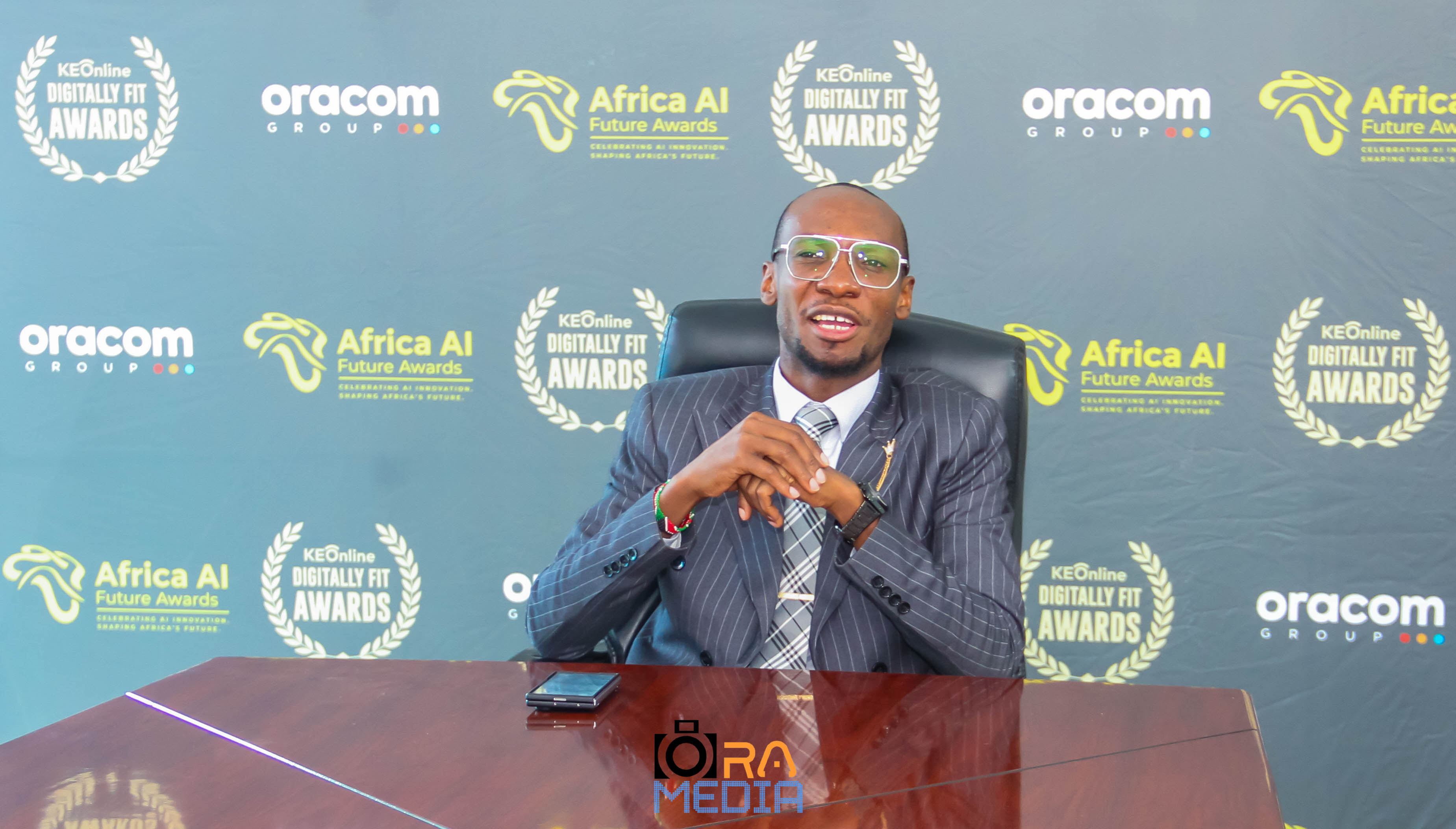 Dr. Ofweneke Visits Digitally Fit Awards, Receives Trophy and Meets the Team Behind the Awards